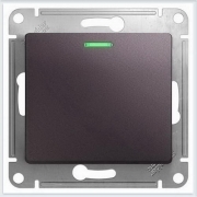 Переключатель 1-клавишный с подсветкойа Glossa Сиреневый туман GSL001463