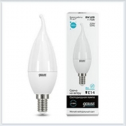 Лампа светодиодная свеча на ветру 8W E14 4100K gauss Elementary 34128 - купить лампу
