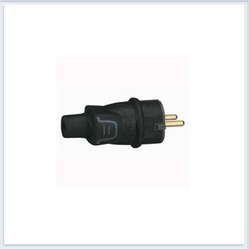 Элиум Черный Вилка 2Р+Е, 16А, IP44, кабель мах 3х2.5, резина Legrand Арт. 50196