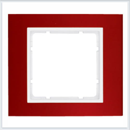 Berker Рамка 1-я B.3 красный, вставка полярная белизна Арт. Berker 10113022
