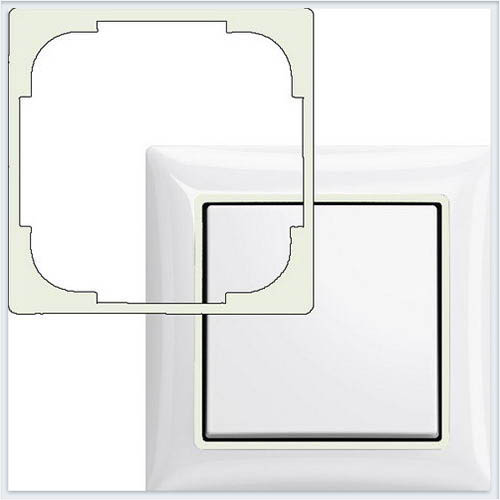 Вставка декоративная белая в рамку ABB Basic 55 2516-94-507