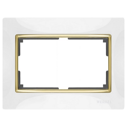 Werkel Рамка для двойной розетки белый золото W0081933