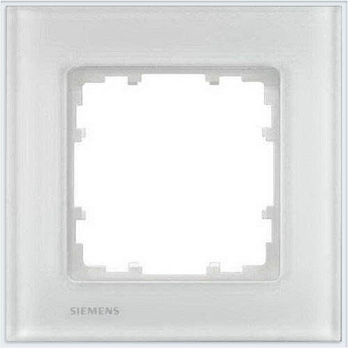 Siemens Delta miro glass Рамка 1 пост стекло белое - 5TG12011