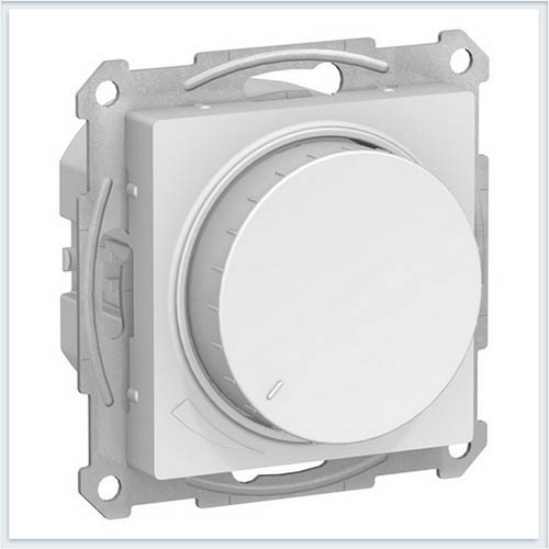 ATN000123 Schneider Electric AtlasDesign светорегулятор (диммер) повор-нажим, led, rc, LED, RC, 400Вт, мех., белый