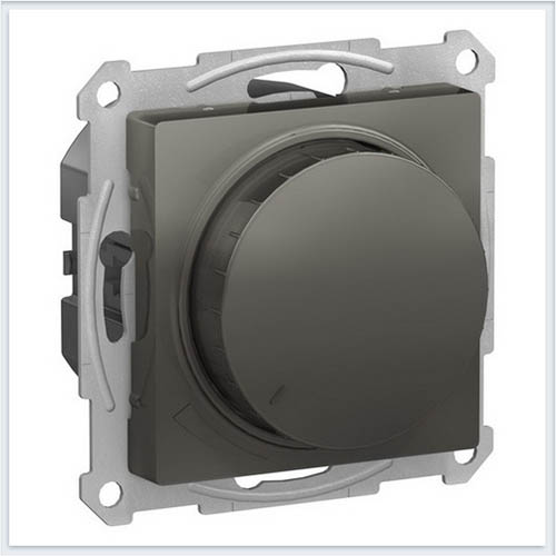 ATN000923 Schneider Electric AtlasDesign светорегулятор (диммер) повор-нажим, led, rc, LED, RC, 400Вт, мех., сталь