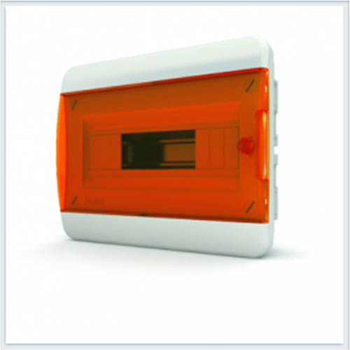 Щит встраиваемый 8 модулей оранжевая дверь Tekfor - BVO 40-08-1