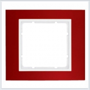 Berker Рамка 1-я B.3 красный, вставка полярная белизна Арт. Berker 10113022