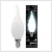 Лампа светодиодная свеча на ветру OPAL E14 5W 4100К gauss Филамент 104201205 - купить лампу