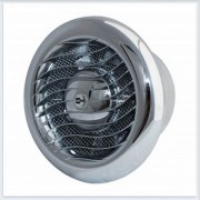 Вентилятор Mmotors ММ 120 Пластик круглый, 150 м3/ч, хромированный с обратным клапаном, 1412 MM 120
