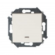 Simon Однополюсный выключатель с подсветкой 16AX 250В цвета слоновая кость S15 1591104-031
