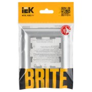 BRITE Рамка 1-местная алюминий IEK, BR-M12-12-K47