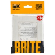 BRITE Рамка 1-местная белый рифленый IEK, BR-M12-51-K01