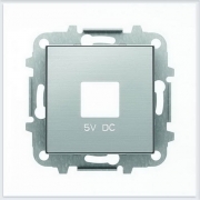 АББ - ABB - Зарядка - Sky - Скай - USB - Лицевая панель - Накладка на USB зарядное устройство - Накладка - вставка - механизм для коммуникационных устройств - 2CLA858500A1401