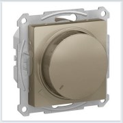 ATN000523 Schneider Electric AtlasDesign светорегулятор (диммер) повор-нажим, led, rc, LED, RC, 400Вт, мех., шампань