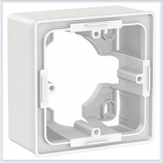 Schneider Electric, UNICA NEW Коробка для открытой установки, 1-постовая, Белый, NU800218
