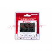 Термогигрометр комнатный с часами и функцией будильника REXANT 70-0511