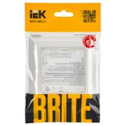 BRITE Рамка 1-местная белый белый IEK, BR-M12-12-K01